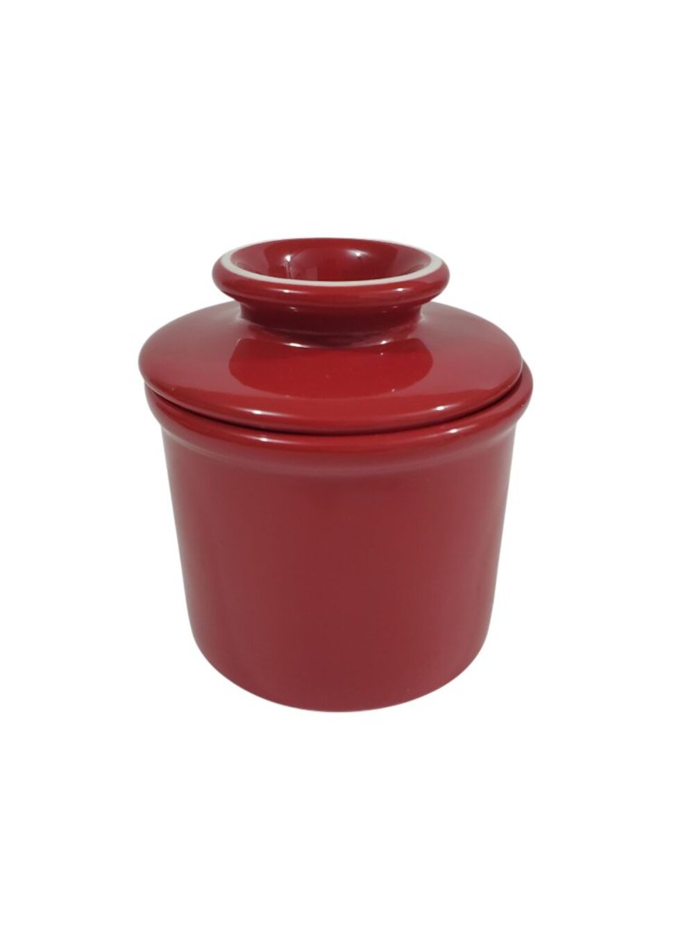 NOS The Original Butter Bell Crock Red Ceramic Butter Keeper by L. Tremain 2006